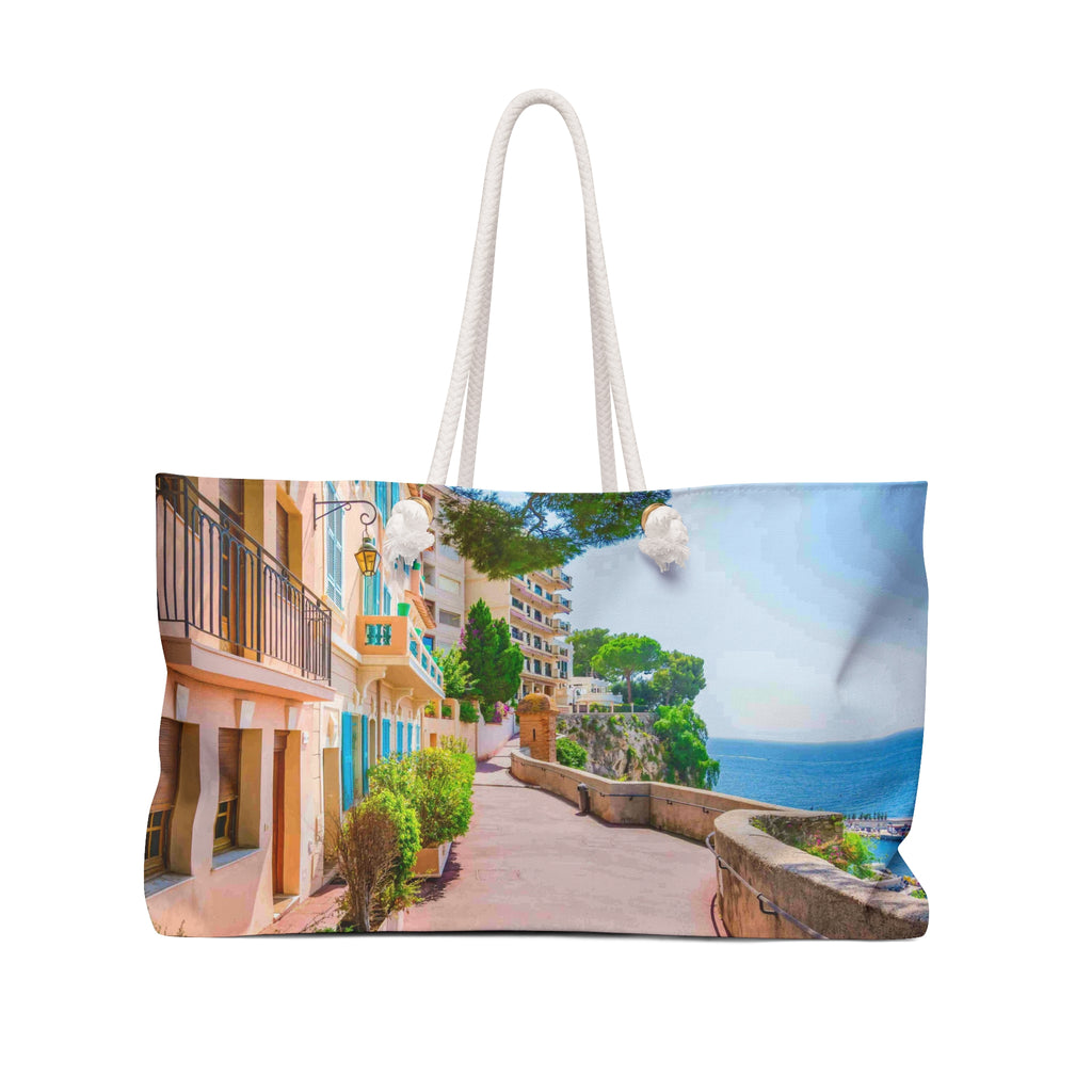 Mediterranean Seaside Weekender Bag — Coastal Travel Tote