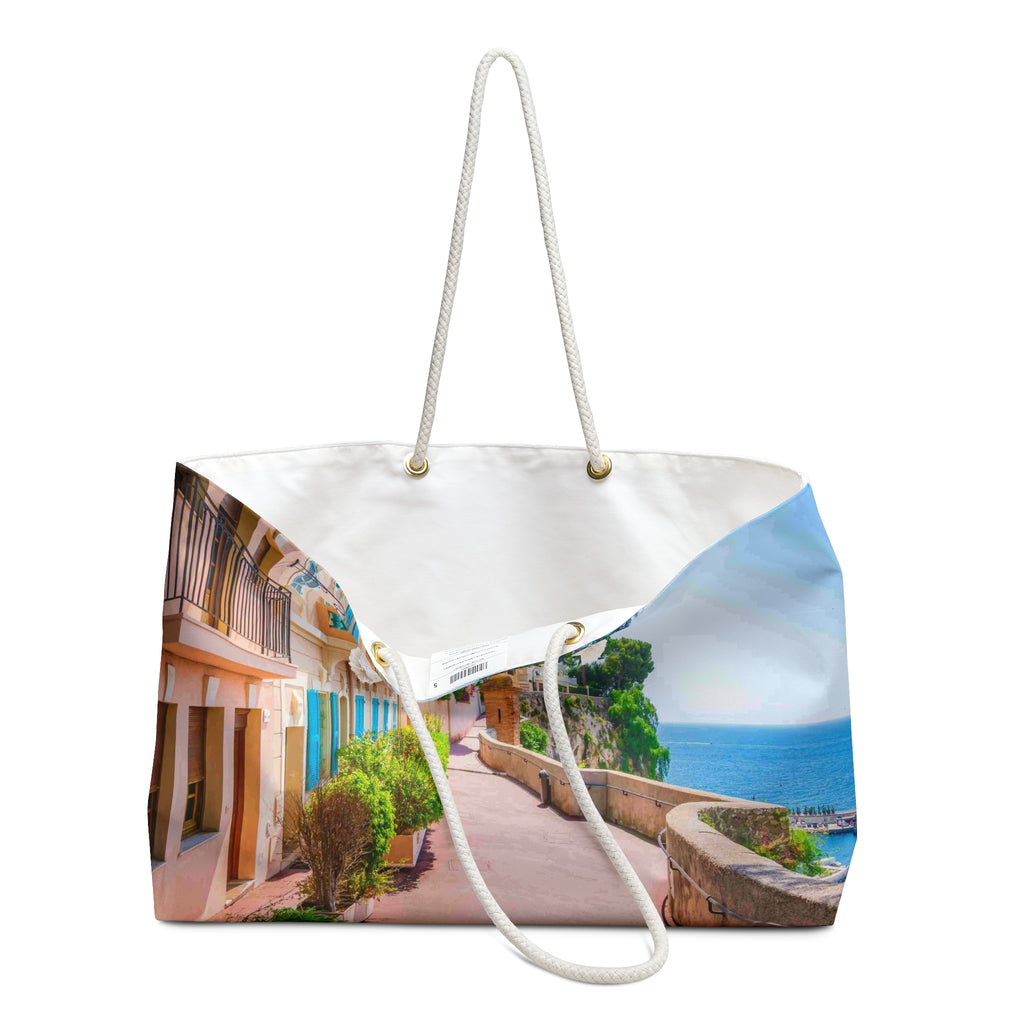Mediterranean Seaside Weekender Bag — Coastal Travel Tote