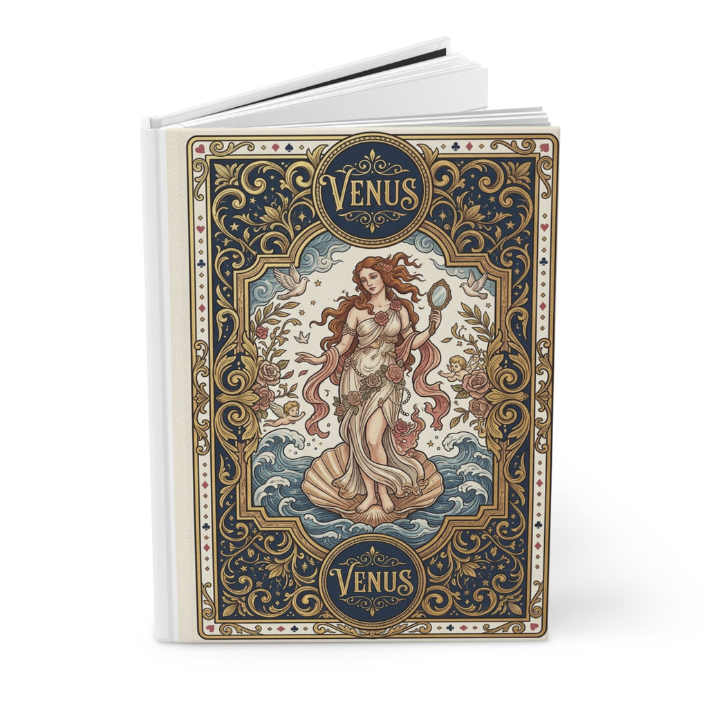 Venus Art Nouveau Hardcover Journal — Mythical Goddess Sketch Notebook