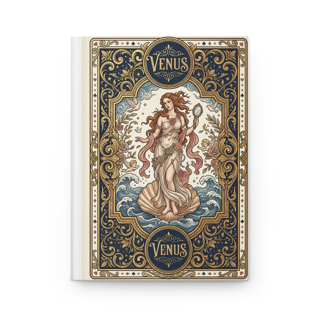 Venus Art Nouveau Hardcover Journal — Mythical Goddess Sketch Notebook