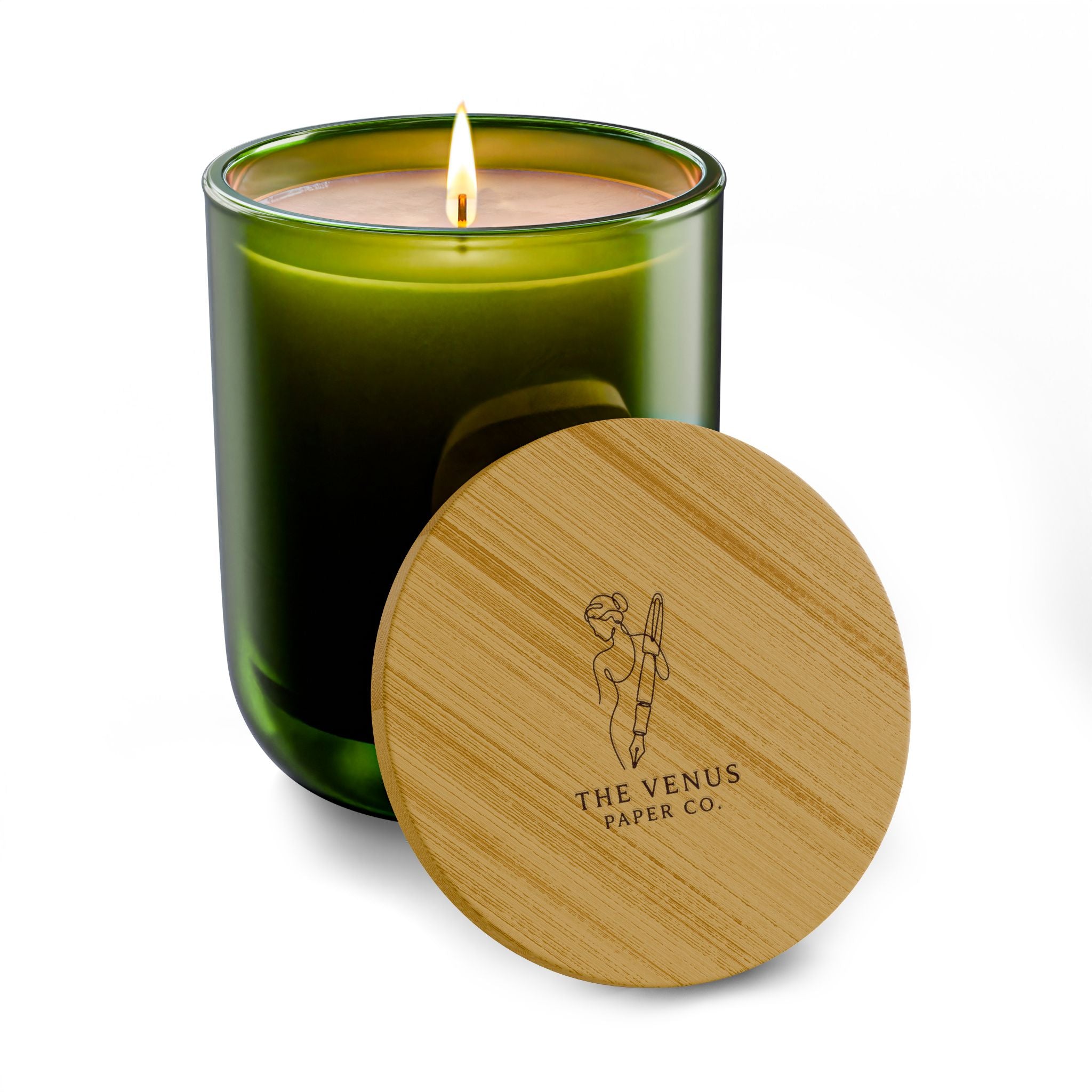 Engraved 14oz Scented Soy Candle — Bamboo Lid, Aromatherapy Gift