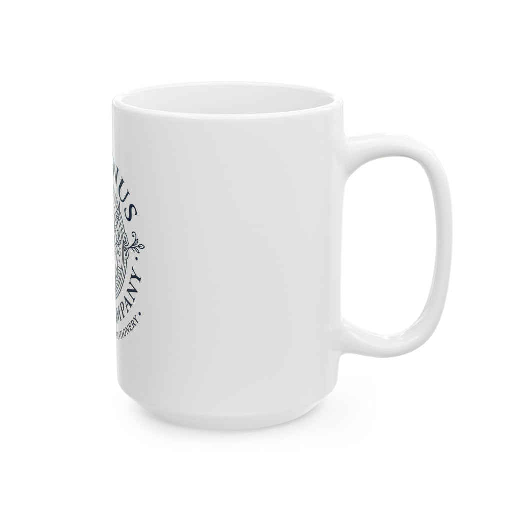 Venus Paper Company Ceramic Mug — Vintage Mermaid Logo Coffee Cup (11oz & 15oz)