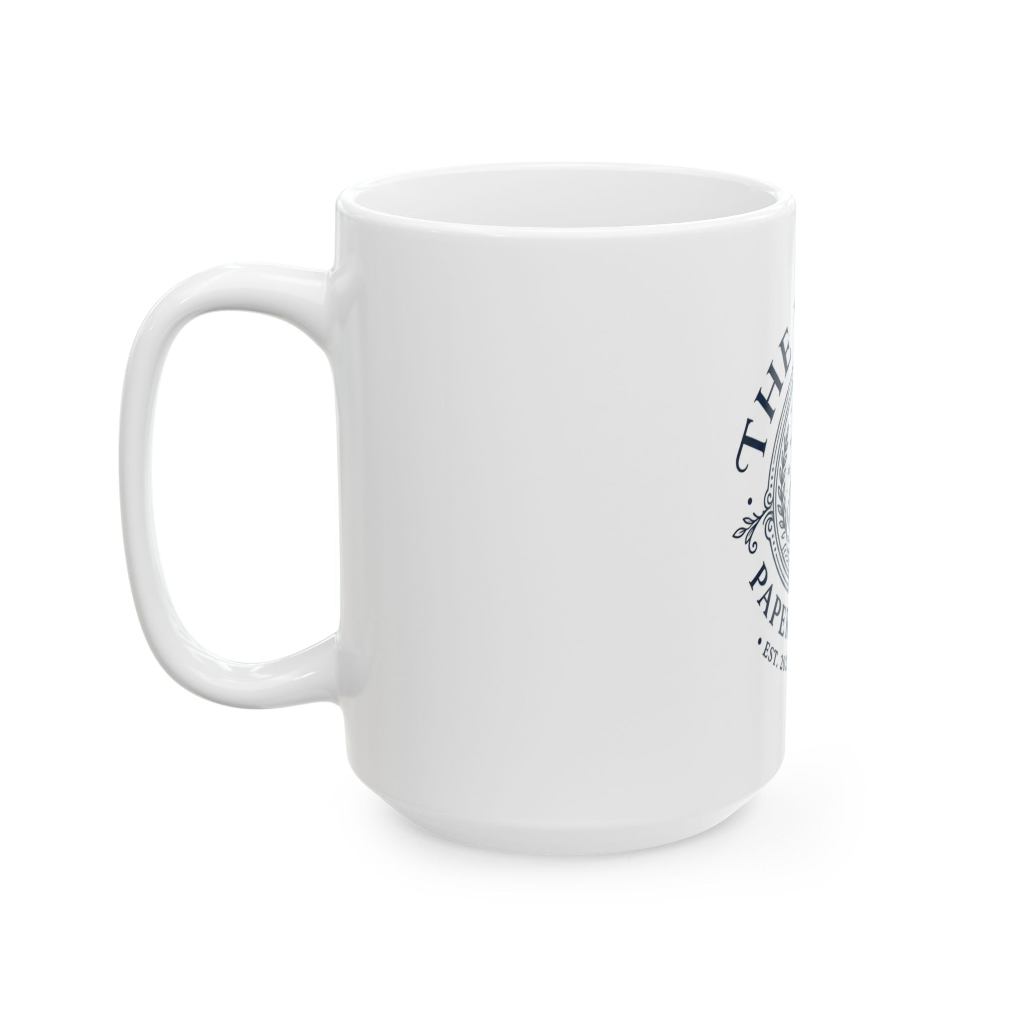 Venus Paper Company Ceramic Mug — Vintage Mermaid Logo Coffee Cup (11oz & 15oz)