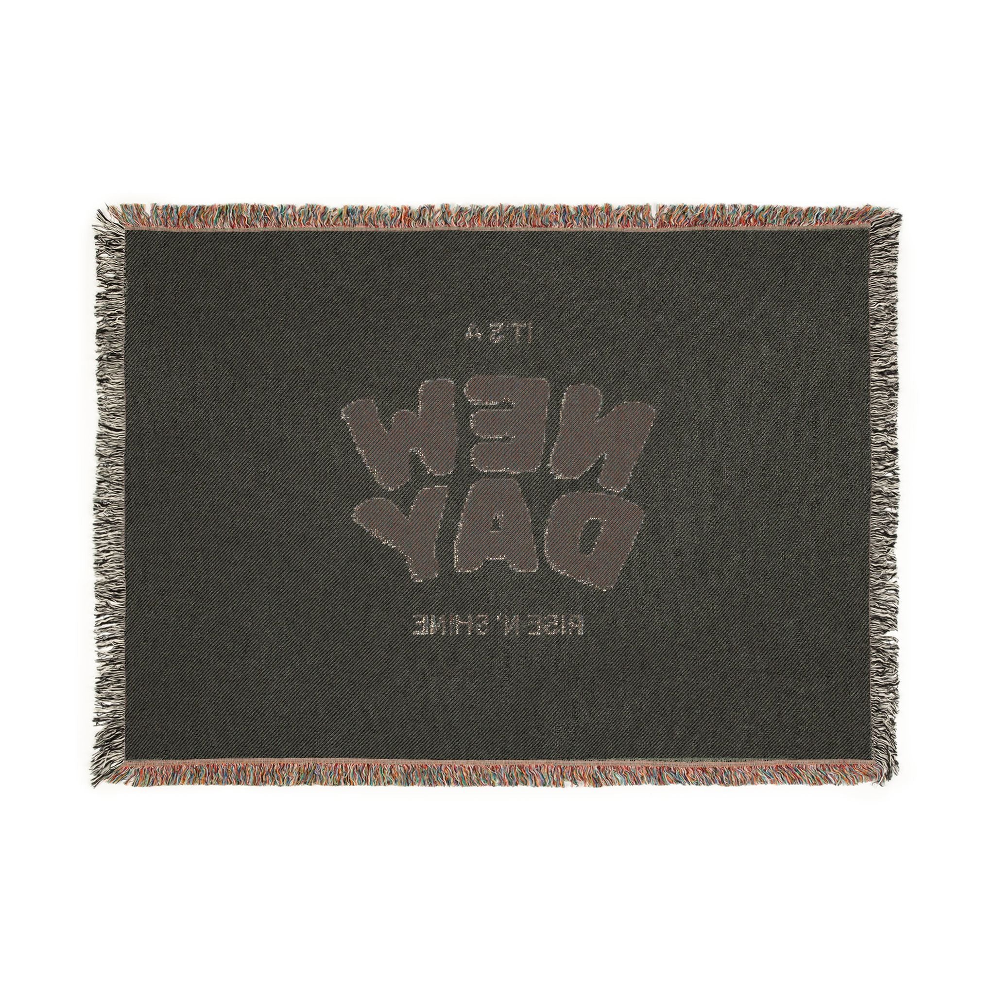 Woven Blanket — Minimal 'New Day' Cozy Throw (Neutral Reversible Design)