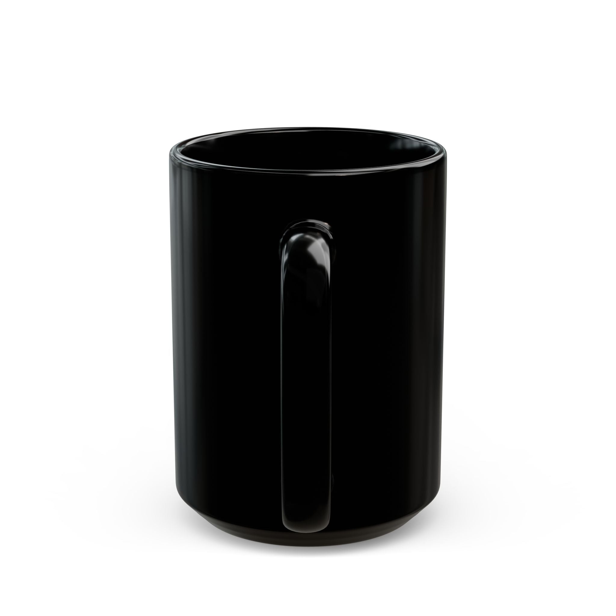 Black Ceramic Mug — The Venus Paper Company Pink Retro Logo (11oz, 15oz)