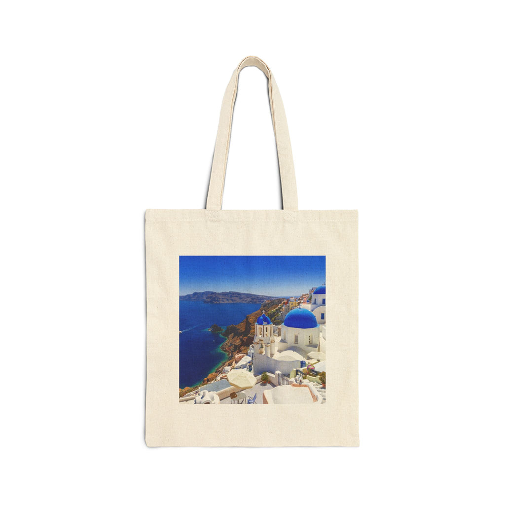 Santorini Seascape Tote- Greece