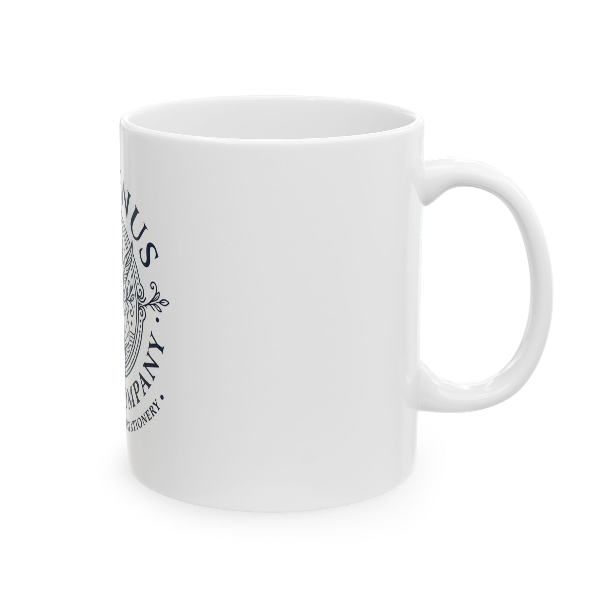 Venus Paper Company Ceramic Mug — Vintage Mermaid Logo Coffee Cup (11oz & 15oz)