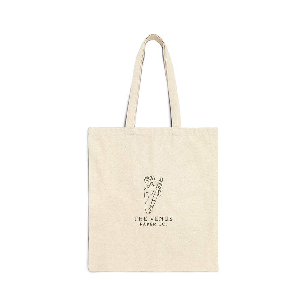 Venus Paper Co. Minimalist Cotton Canvas Tote (Logo Only)
