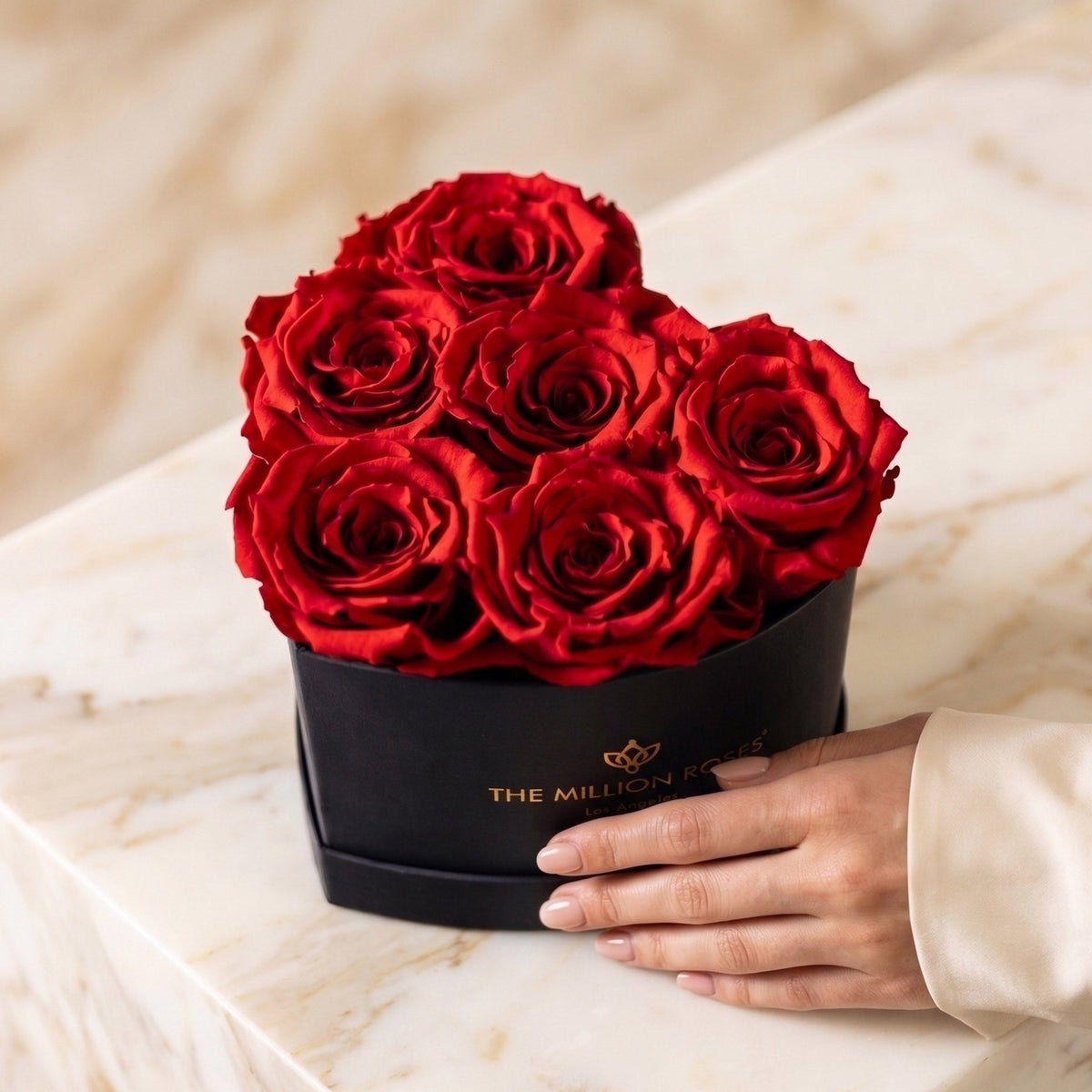Baby Heart Black Gift Box | Red Roses, Romance Gift for Her