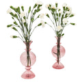 Cherry Blossom Pink Translucent Bauble Vase - Limited Edition Pair