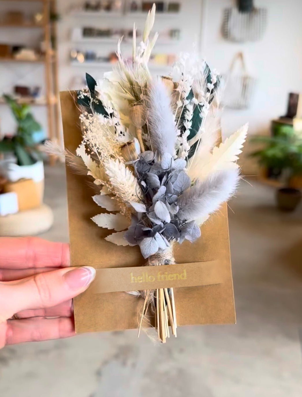 Congrats Mini Bouquet Card | Real Dried Flowers Luxe Gift Greeting Card