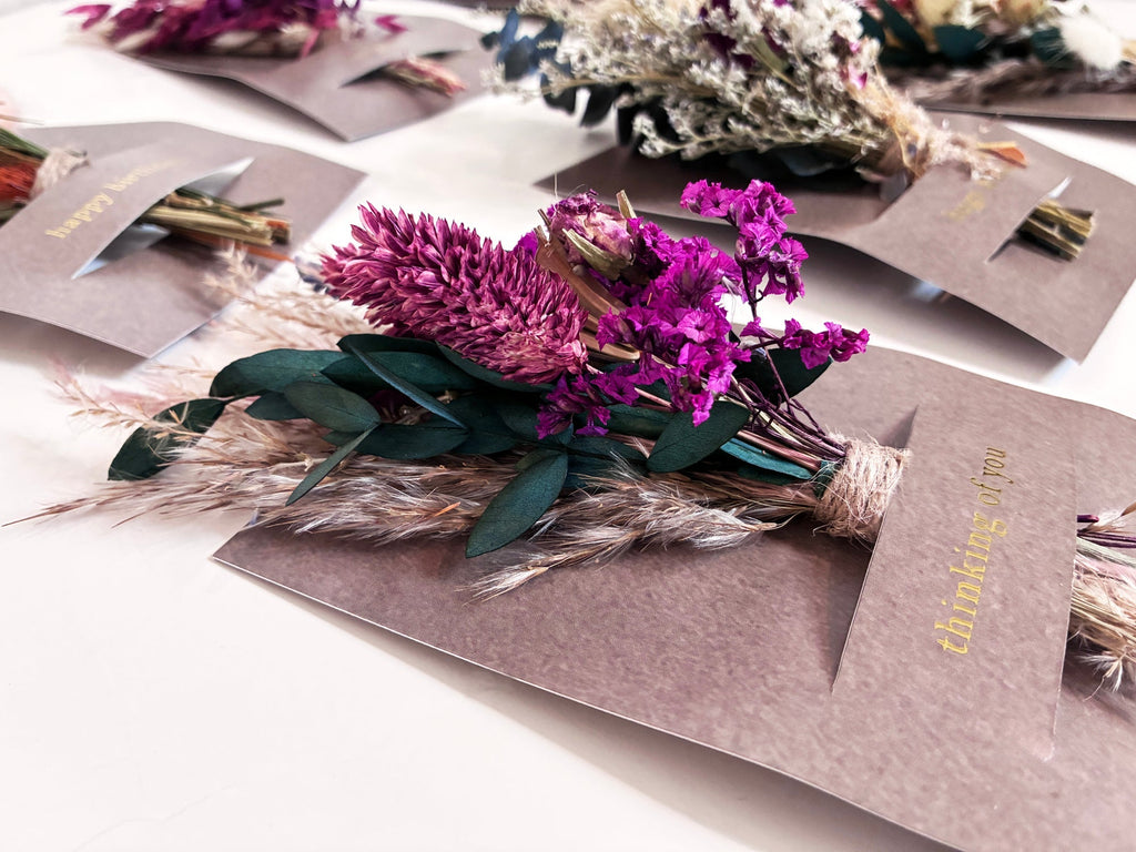 Congrats Mini Bouquet Card | Real Dried Flowers Luxe Gift Greeting Card