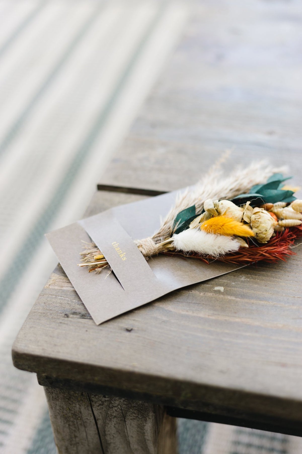 Congrats Mini Bouquet Card | Real Dried Flowers Luxe Gift Greeting Card
