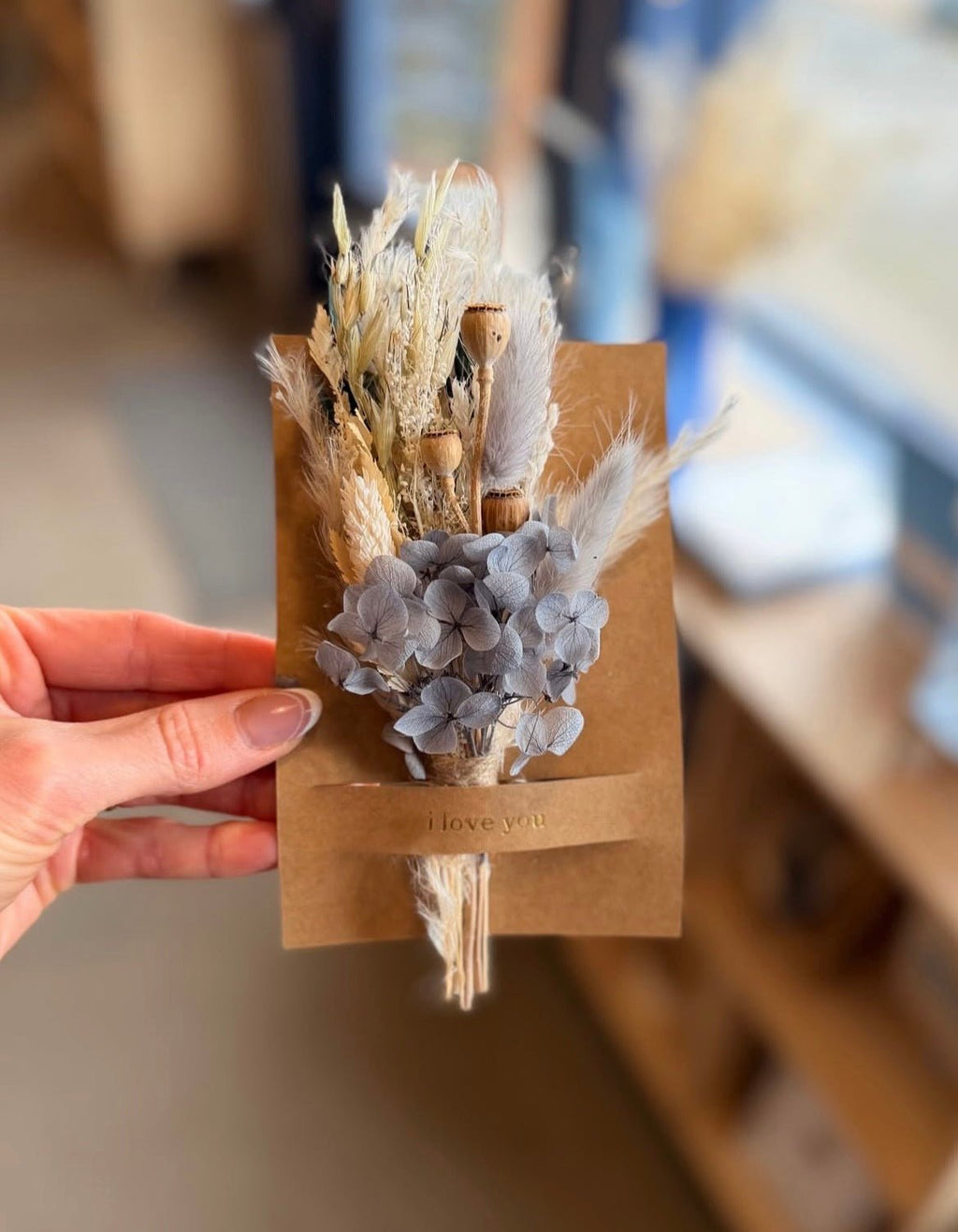 Congrats Mini Bouquet Card | Real Dried Flowers Luxe Gift Greeting Card