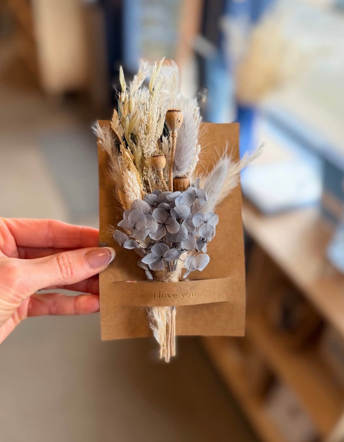 Congrats Mini Bouquet Card | Real Dried Flowers Luxe Gift Greeting Card