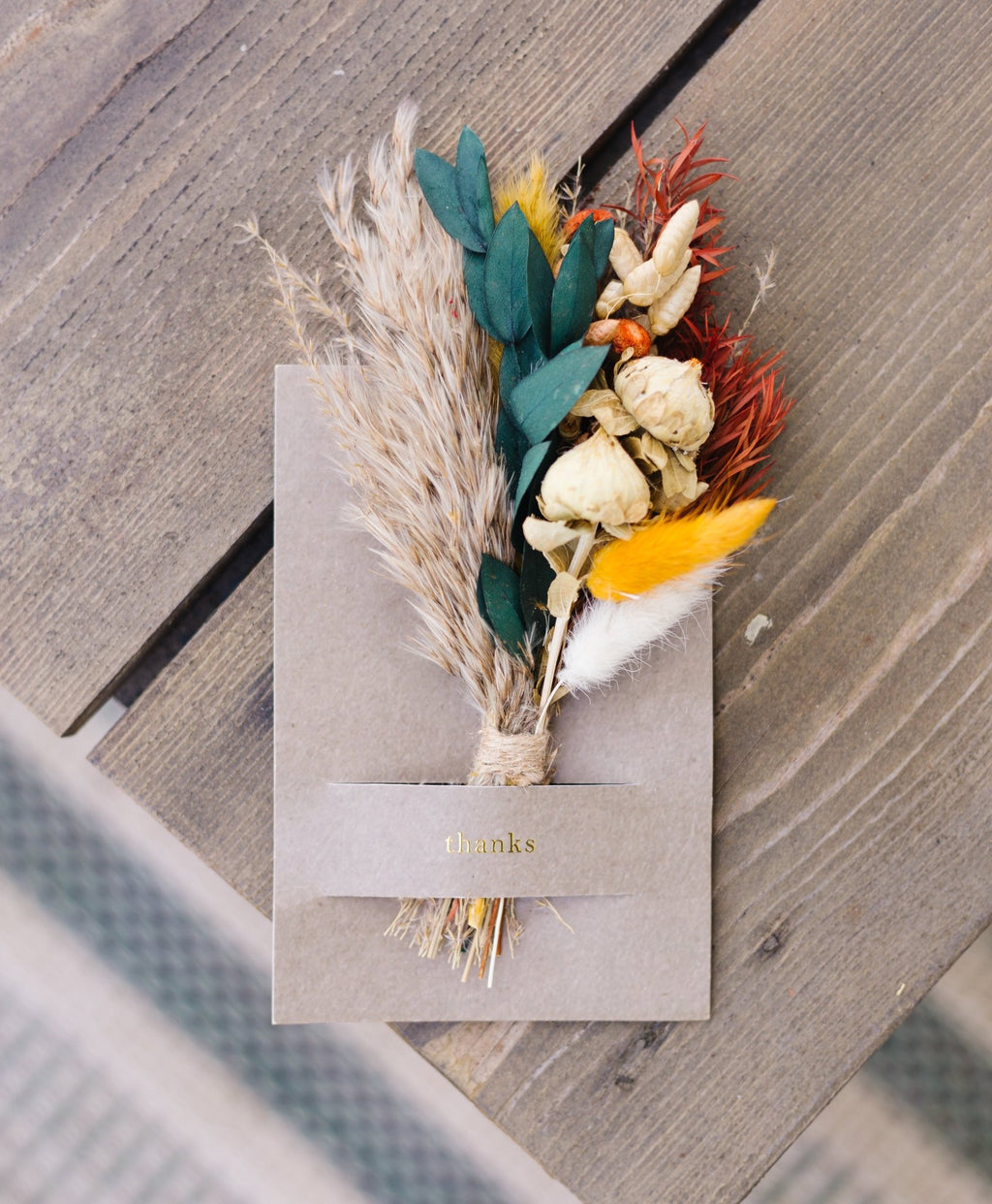 Congrats Mini Bouquet Card | Real Dried Flowers Luxe Gift Greeting Card