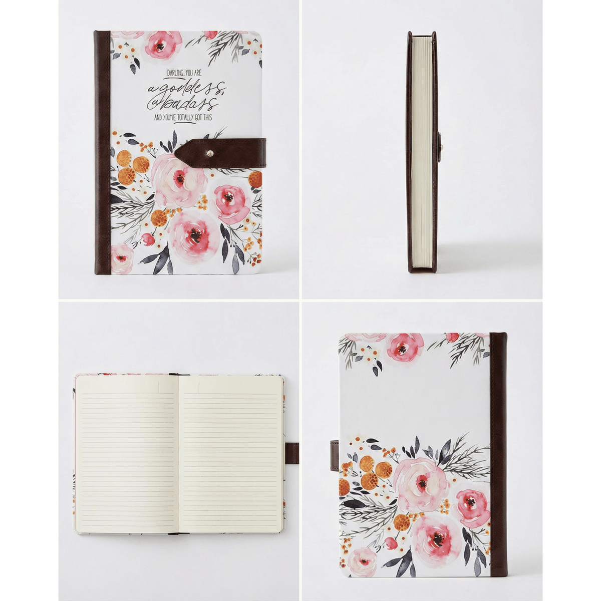 Darling You Are a Goddess Strap Journal | Women’s  Inspirational Motivational Notebook