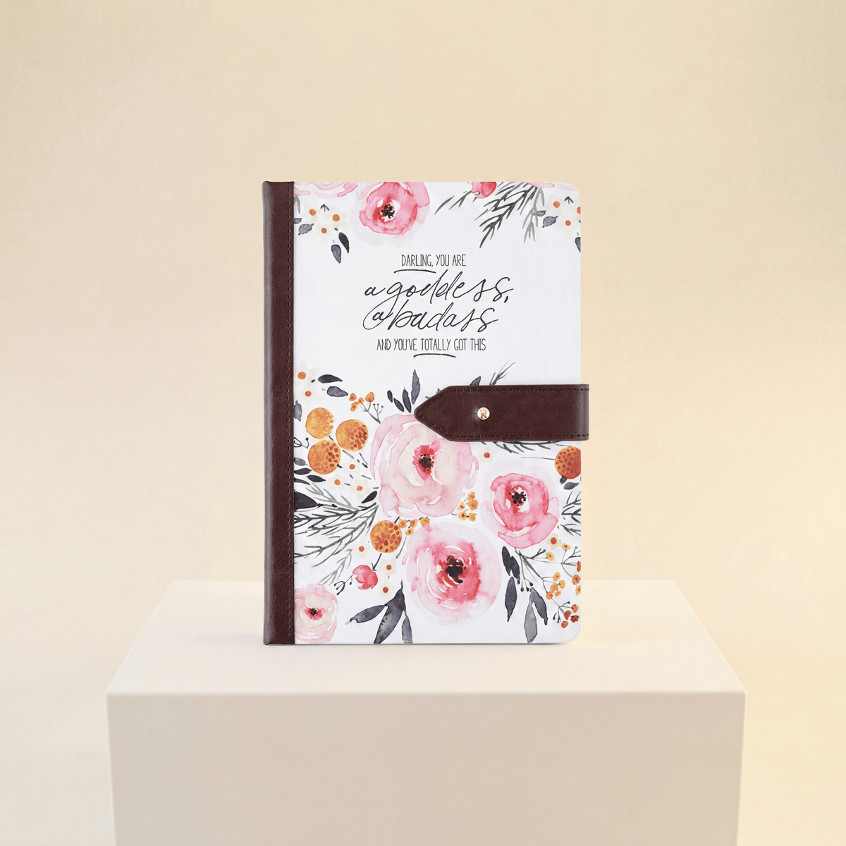 Darling You Are a Goddess Strap Journal | Women’s  Inspirational Motivational Notebook