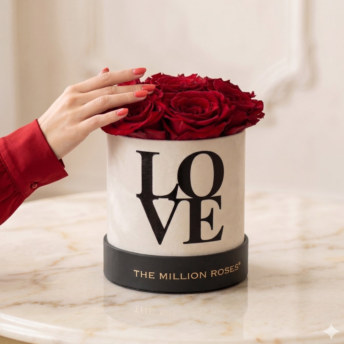 Essence Box Love Edition | 7 Preserved Red Roses | The Venus Paper Co.