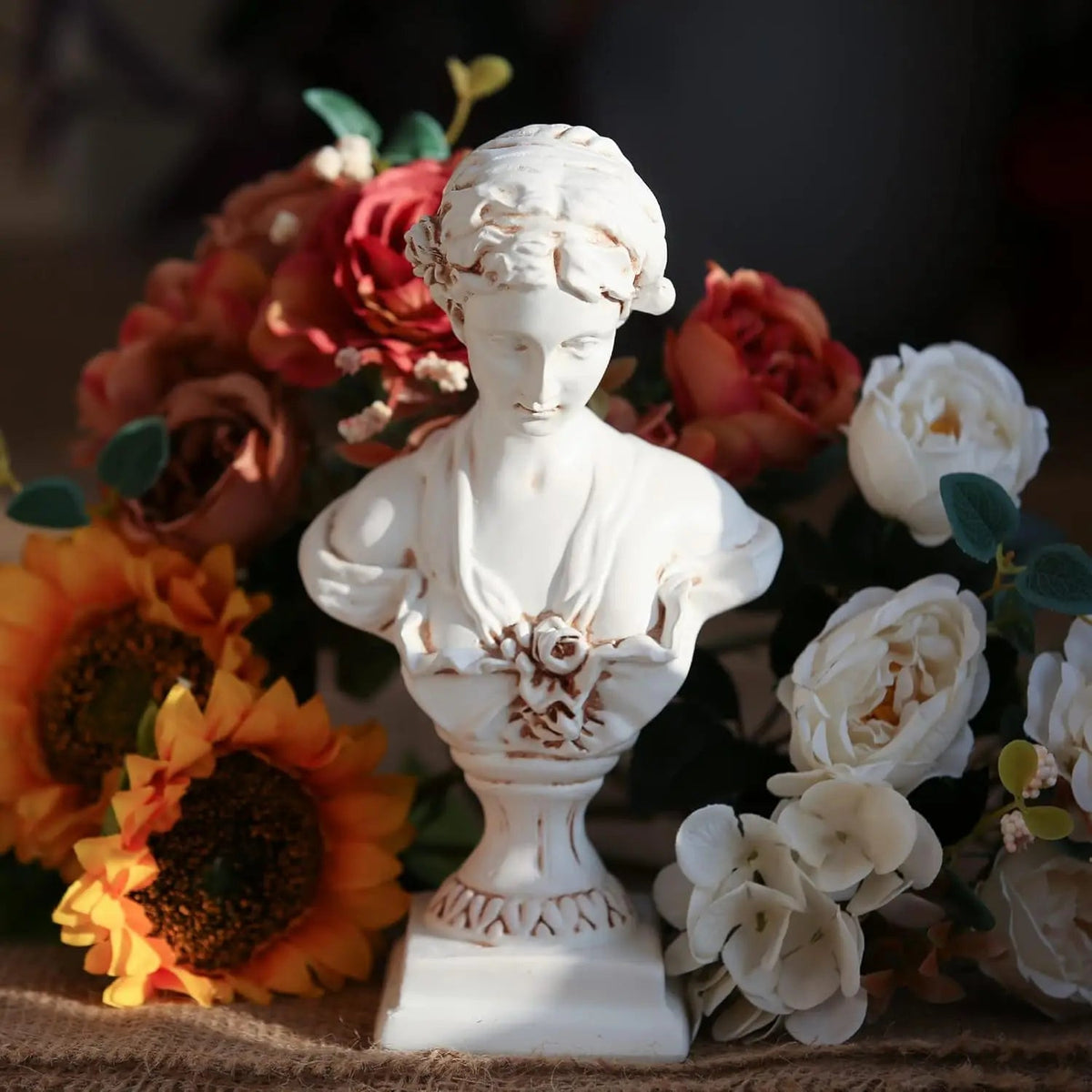 Venus Aphrodite Goddess Bust Statue | Classical Greek Roman Mythology Tabletop Decor & Art Replica