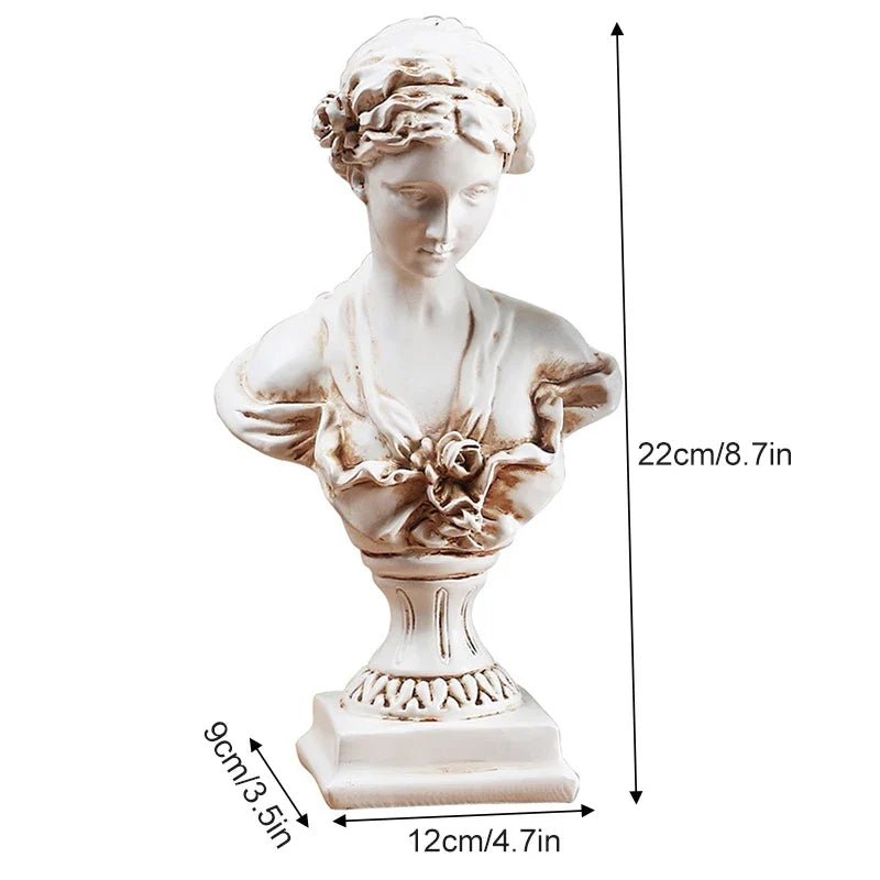 Venus Aphrodite Goddess Bust Statue | Classical Greek Roman Mythology Tabletop Decor & Art Replica
