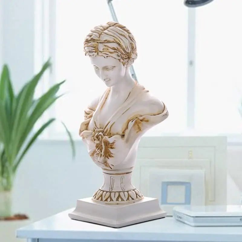 Venus Aphrodite Goddess Bust Statue | Classical Greek Roman Mythology Tabletop Decor & Art Replica
