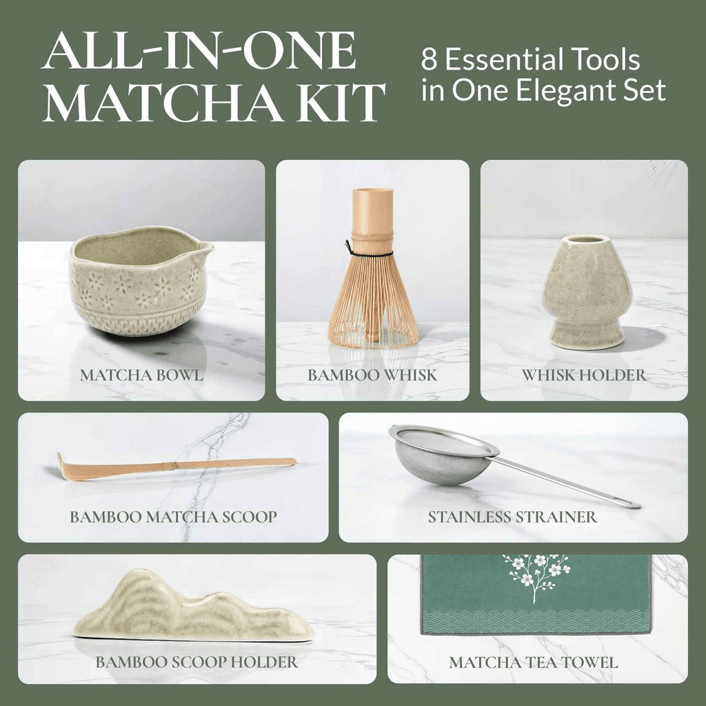 Pink Matcha Whisk Set Bamboo Chasen + Ceramic Chawan Gift Set