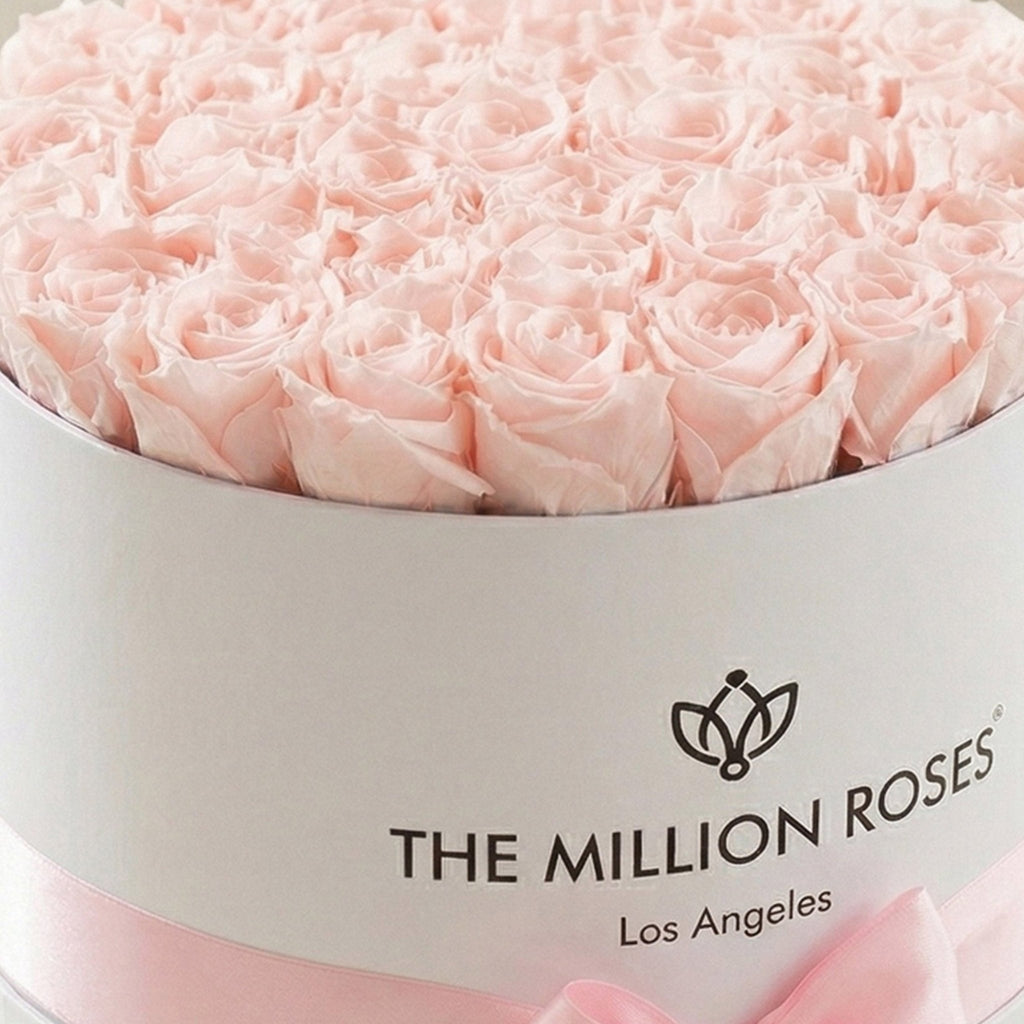Supreme White Box Light Pink Preserved Roses- Best Gifts for Her