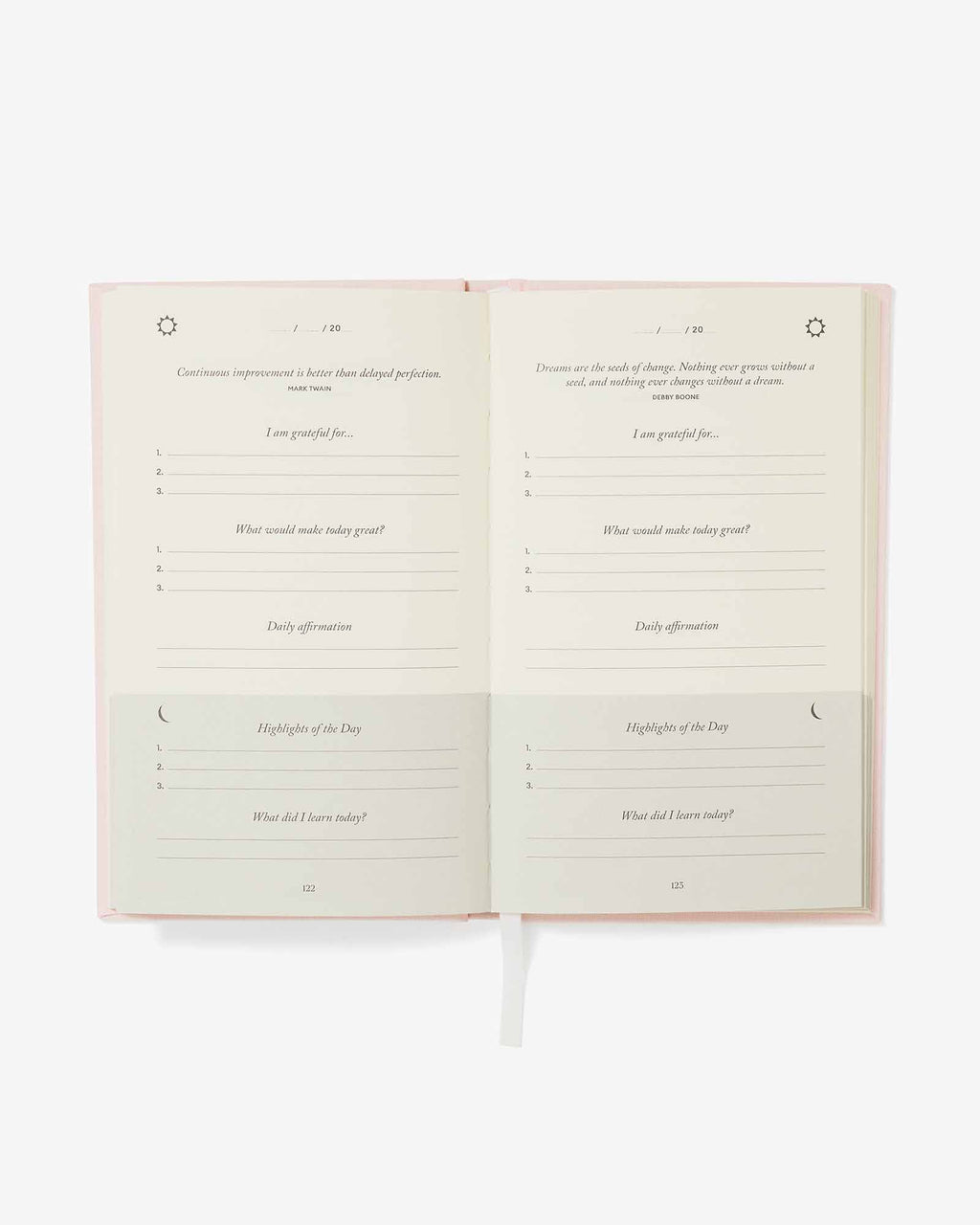 The Five Minute Gratitude Journal-Blush Pink Girls Daily Writing Companion