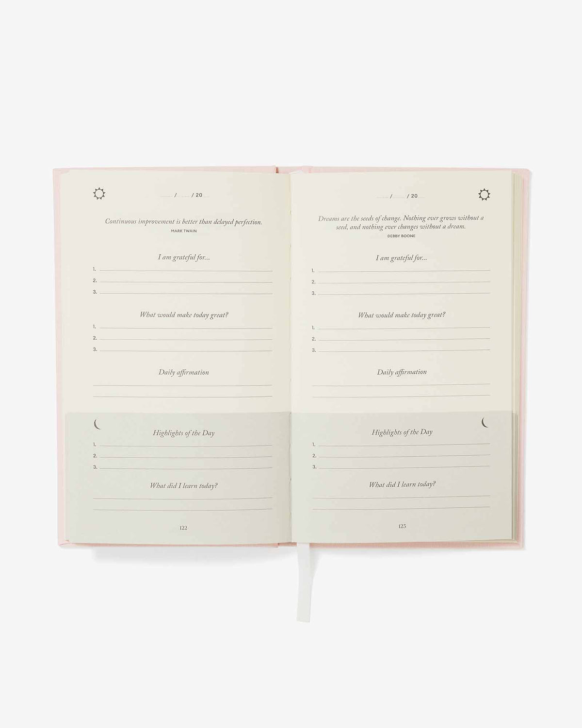The Five Minute Gratitude Journal-Blush Pink Girls Daily Writing Companion