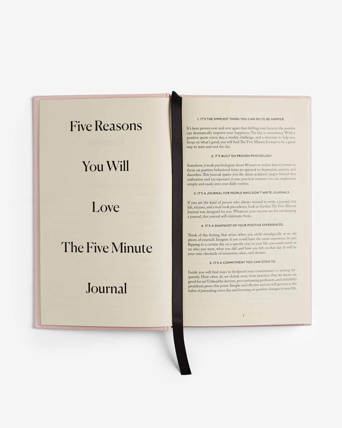 The Five Minute Gratitude Journal-Blush Pink Girls Daily Writing Companion