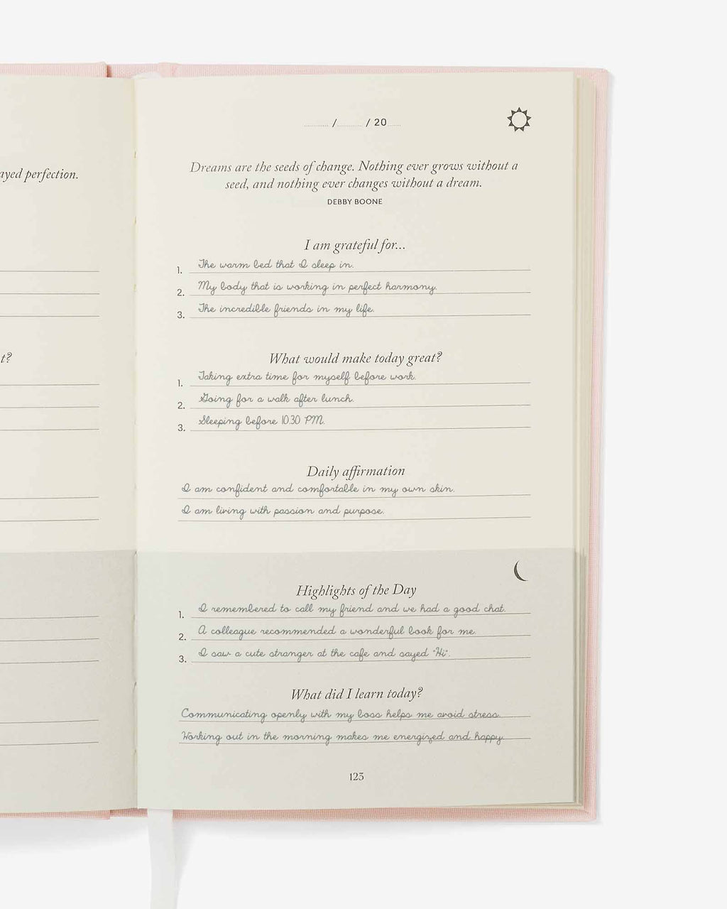 The Five Minute Gratitude Journal-Blush Pink Girls Daily Writing Companion